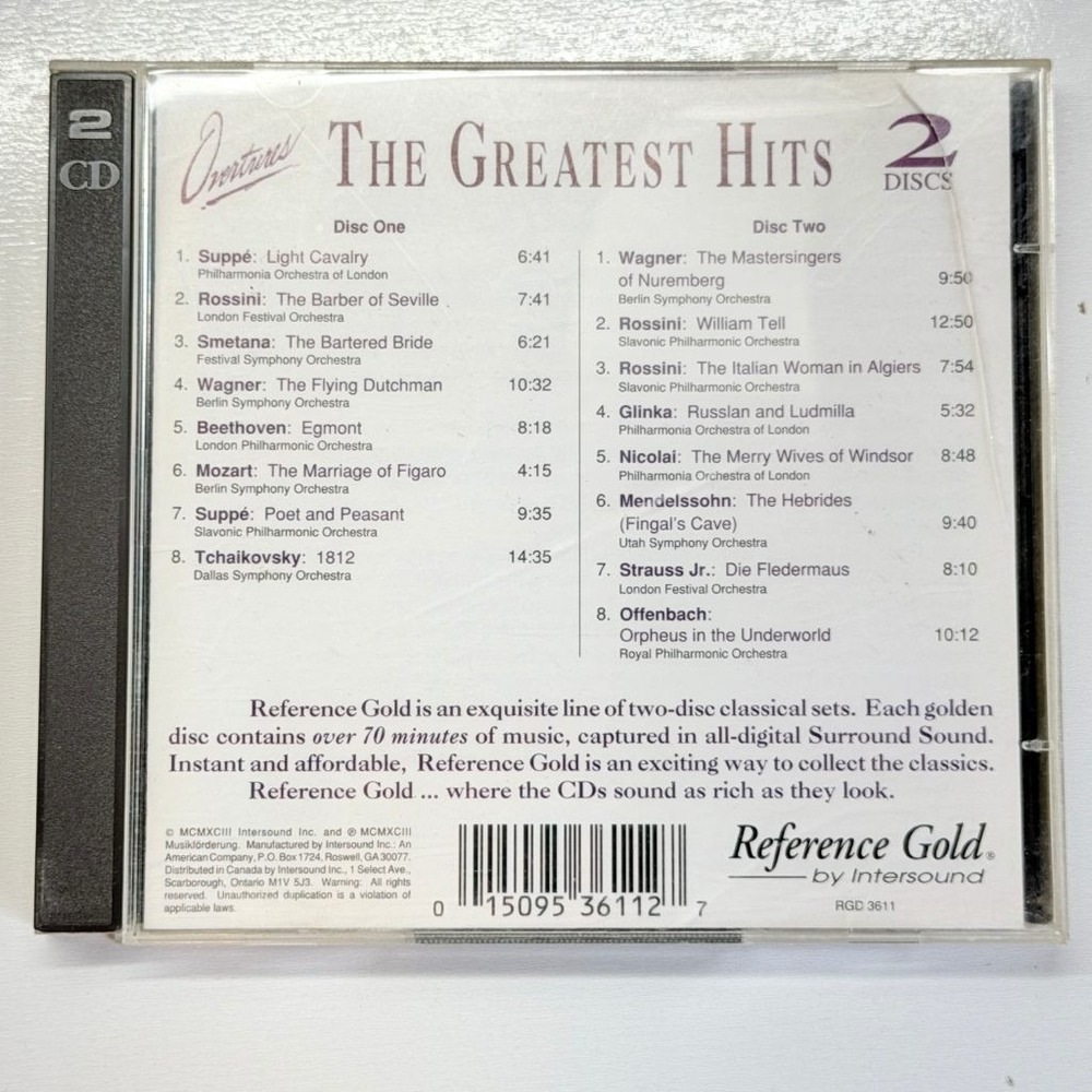 Overtures The Greatest Hits 2-CD Set Classical Reference Gold Intersound RGD3611
